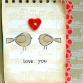 Vintage Love Birds Card