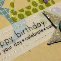 Birthday Numbers Card - detail
