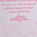 Inside of Pink Carnation Belated Birthday Card