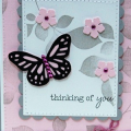 Pretty Butterfly Thinking of You Handmade Card