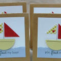 you float my boat handmade mini cards