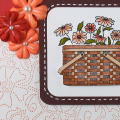 I created this card for the Color Swatch Challenge; it is based on Melon Berry, Terracotta Tile, Kraft, and Dark Chocolate.  The basket and flowers are from PTI's Vintage Picnic set; the tiny...