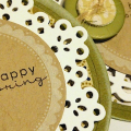 Happy Spring Tag Trio - detail