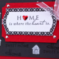 Home is where we all love to come for rest and security.  Contrasting Black, Red and Silver make a loving place for the Make it Monday Challenge.  Layers give accent.