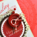 Happy Birthday Button Card detail