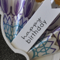 Peacock Happy Birthday Tag Detail