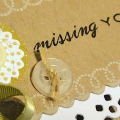 Missing You Doily Card - detail