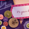 Make it Monday 3:  Scor Tape with Glitter
What fun to use Button Boutique stamps to create buttons, button card for a fun birthday card.