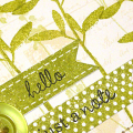 Botanical Hello Card - detail