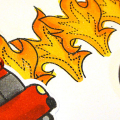 Firetruck Trouble Card - detail