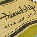 Retro Friendship Card - detail