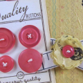 Supplies: Everything's from Papertrey Ink unless otherwise noted
Cardstock: Kraft
Stamps: Button Boutique & Quilter's Sampler
Patterned Paper: Cosmo Cricket Material Girl
Embellishments: from...