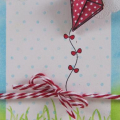 supplies: everything's from Papertrey Ink unless otherwise noted
Cardstock: Rustic White & Kraft
Stamps:Background Basics: Gingham, Daydreamer, Polka Dot Basics, & Up, Up & Away
Ink: American...