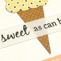 Sweet Ice Cream Cones Card - detail