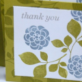 stamped floral mini cards