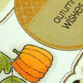 Autumn Pumpkin Wishes Card - detail