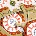 Vintage Snowman Button Tags
