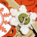 Vintage Snowman Button Card & Tags - detail