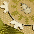 Holiday Snowman Card - detail