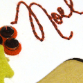 Stitched Noel Card - detail