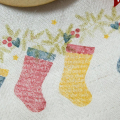 Christmas stocking tea towel detail