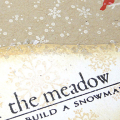 Snowman in the Meadow Card - detail