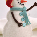 Shape Up Snowman felt ornament