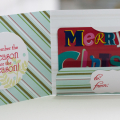 Stripe Christmas Gift Card Greetings inside
