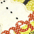 Merry Season Snowman Card - detail