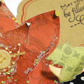 Christmas Joy Poinsettia Card - detail