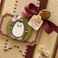 Stamps: Winter Penguin, Fillable Frames #1
Cardstock: ripe avocado, vintage cream, scarlet jewel, fine linen, kraft
Ink: scarlet jewel
Accents: scarlet jewel twill tape, twine, cream buttons...