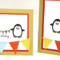 Birthday Penguin Pennant Cards