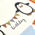 Birthday Penguin Pennant Cards - detail