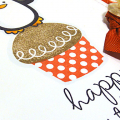 Penguin Cupcake Birthday Card - detail