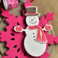 Snowman gift tag detail