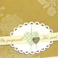 He & She Engagement Card