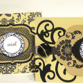 Framed Damask Wish Cards