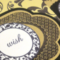 Framed Damask Wish Cards - detail
