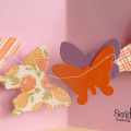 Friend card - butterfly banner detail inside