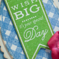 Blue Gingham Birthday Tag detail