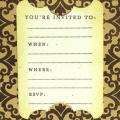 Elegant Damask Birthday Invitation