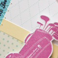 Supplies

Stamps: On the Links
Ink: True Black + Raspberry Fizz + Aqua Mist
Cardstock: White + Aqua Mist + Lemon Tart + Hawaiian Shores
Dies: Journal Tabs
Other: Sweet Blush grosgrain ribbon...