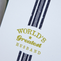 Supplies

Stamps: World's Greatest + Distressed Stripes
Ink: True Black + Simply Chatreuse
Cardstock: White + Simply Chartreuse
Dies: World's Greatest
Other: Adhesive Sheet