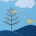 Stamps- Papertrey Ink; Little Bitty Bird.

Dies- Papertrey Ink; Little Bitty Bird, Cloud dies, Label Basics

Paper- Papertrey Ink; Enchanted Evening Bitty Dots, Spring Rain and Lemon Tart...