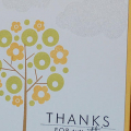 Stamps-
Papertrey Ink- Hanging Out, Up Up & Away, Green Thumb, Falling Leaves, Year of Flowers; Violet.
Cardstock-
Papertrey Ink- Harvest Gold, white

Other- White Flock