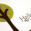 Hello You Tree Card - detail