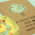 Little Birdie Card - detail