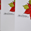 I made these card for a sketch challenge on the Jingle Belles blog. I love my poinsettias but I do need the dies. I had to handout all the flowers and the leaves.