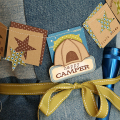 Happy Camper Banner with Blanket and Flashlight gift