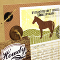 Saddle Back Up Scrapbook Page - detail